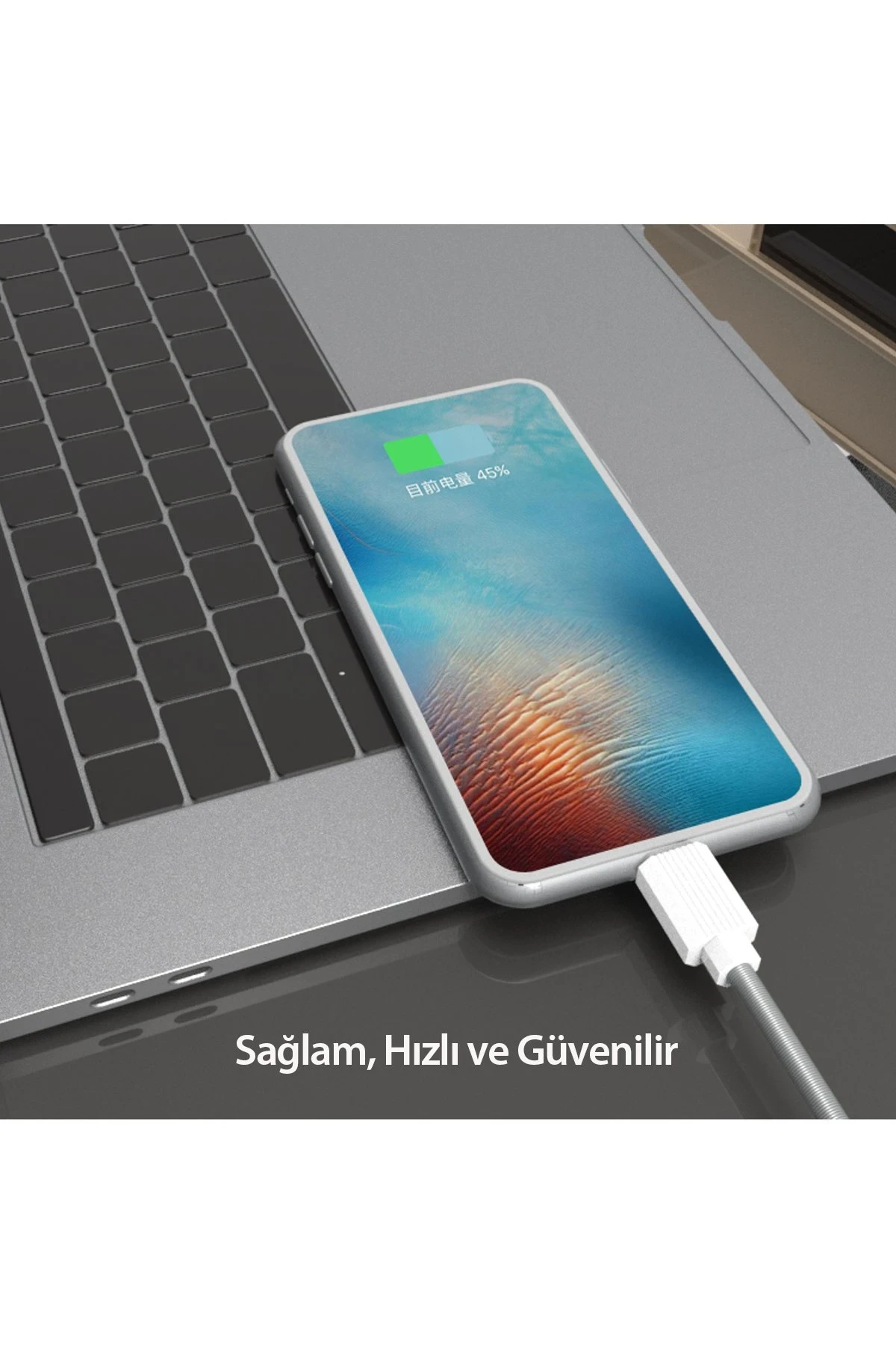 Earldom EC-137L 1M 3A Kırılmaya Dayanıklı Lightning Hızlı Şarj Kablosu