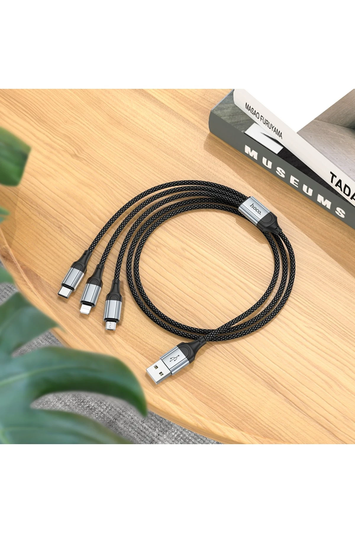 Hoco. X102 Fresh 1M 2.4A 3in1 USB to Type-C / Lightning ve Micro Çıkışlı Hızlı Şarj Data Kablosu
