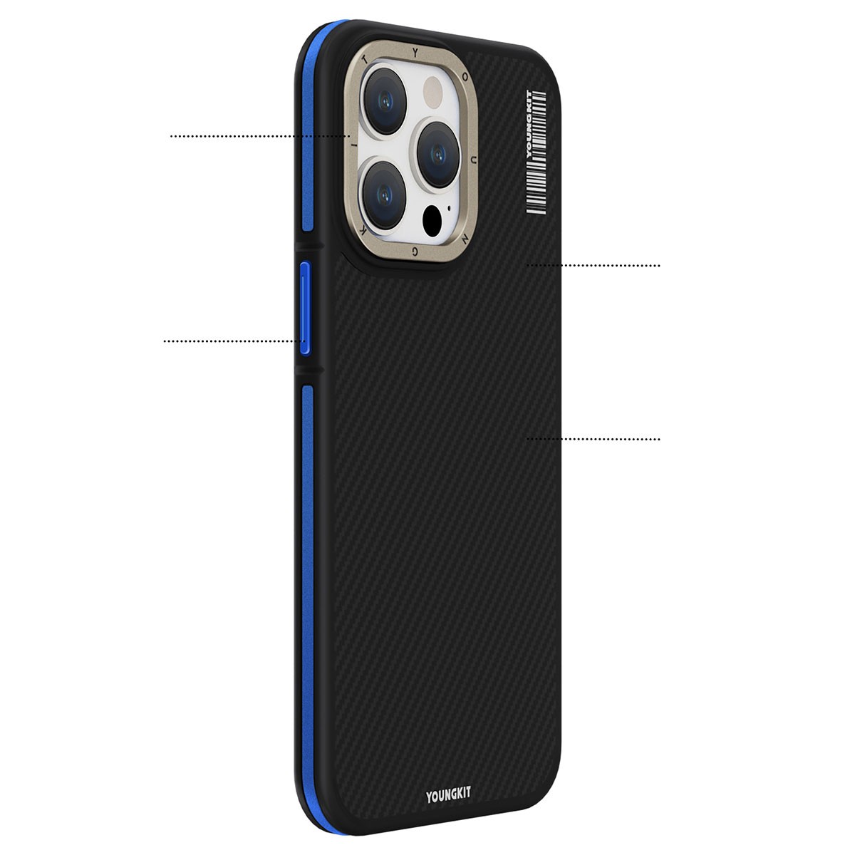 Apple iPhone 15 Pro Max Kılıf M-safe Şarj Özellikli YoungKit 600D Kapak