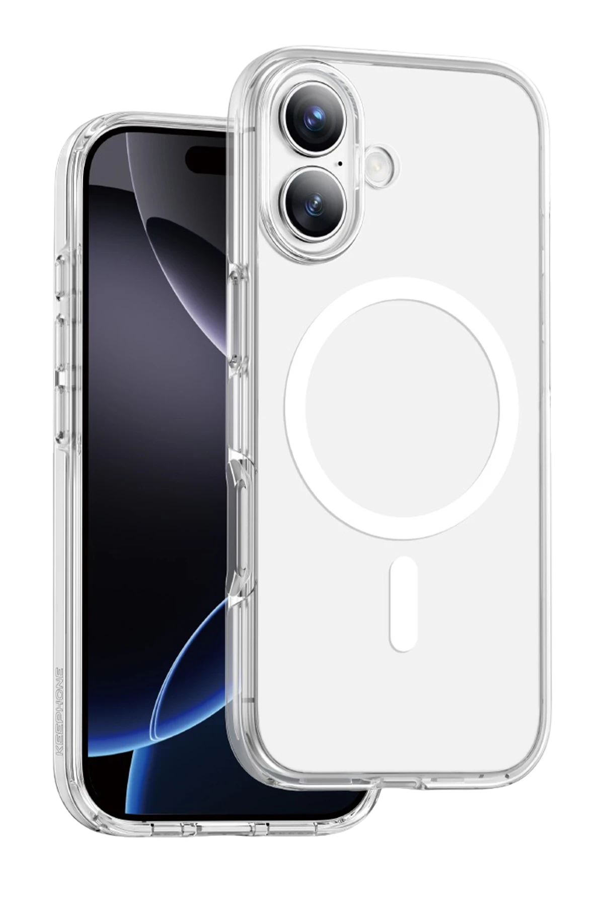 Keephone Apple iPhone 17 Non Yellow Şeffaf Magsafe Kılıf