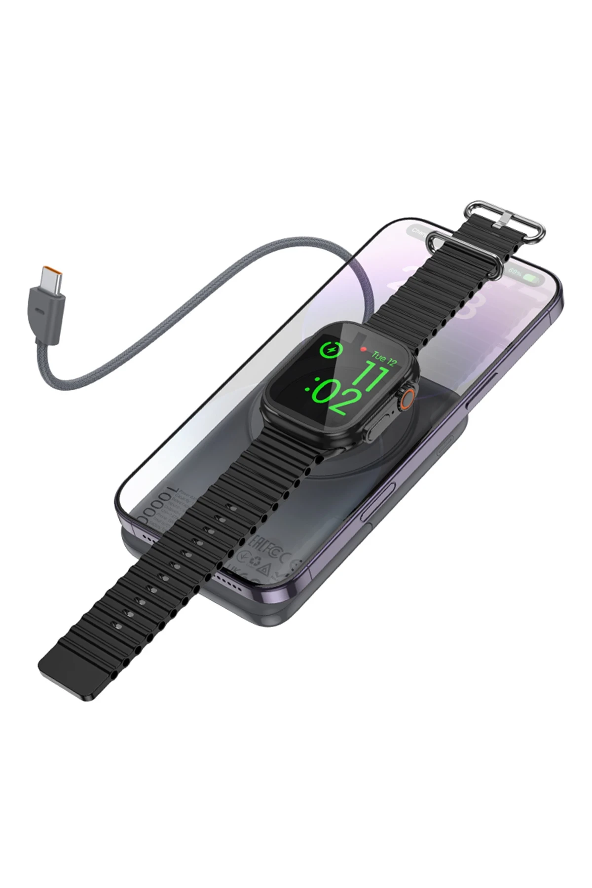 Hoco. Q43 Clever 3in1 10.000 mAh PD 20W Standlı Magsafe Powerbank