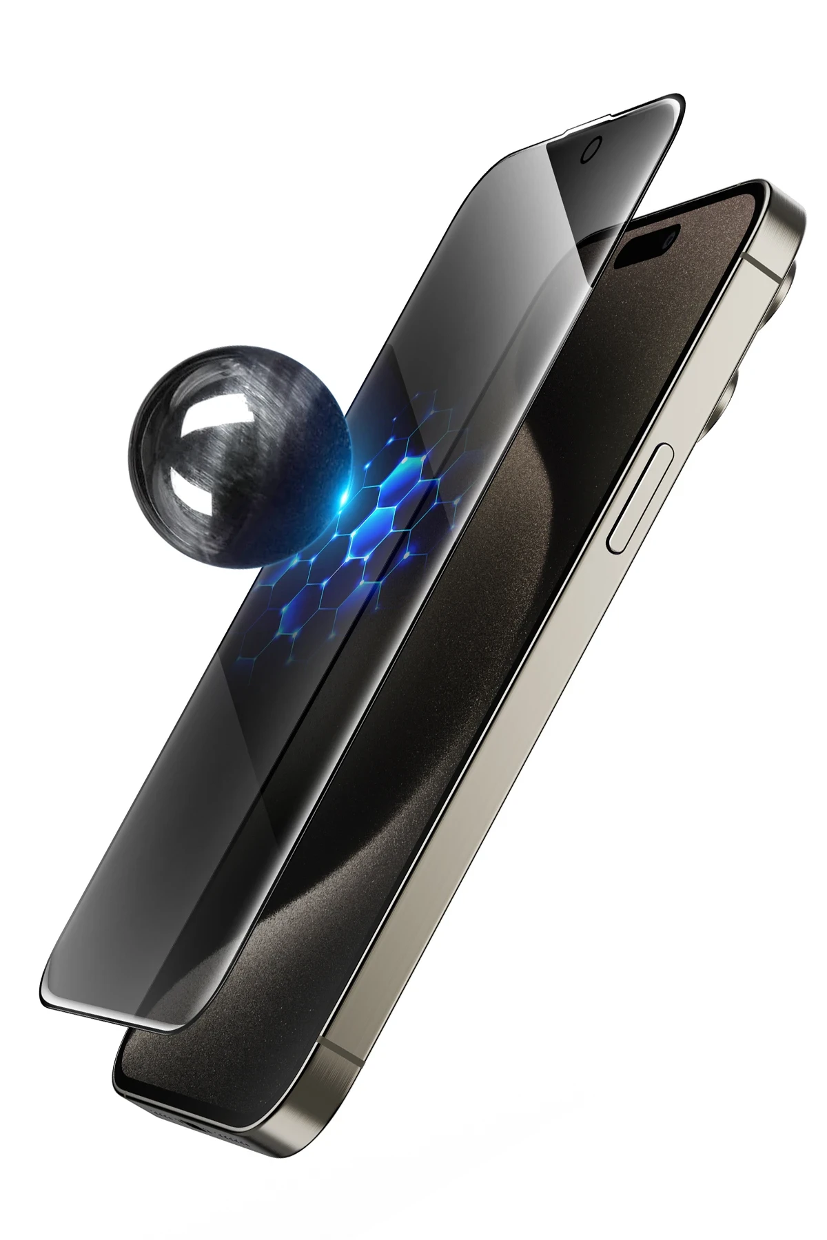Keephone Apple iPhone 17 Pro UltraCurve Privacy 3D Cam Ekran Koruyucu
