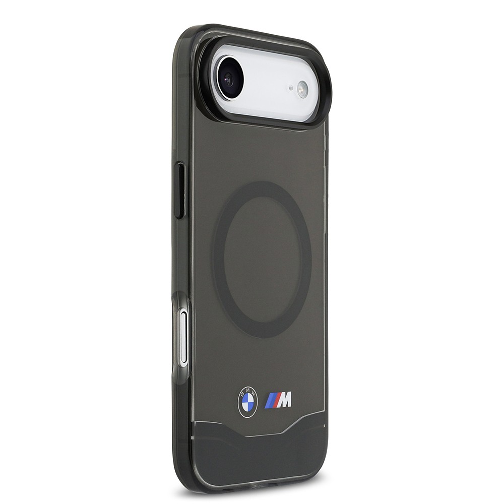 Apple iPhone 17 Air Kılıf BMW Orjinal Lisanslı M-safe Şarj Özellikli Metal Buton Tasarımlı Tranparan M Dizayn Kapak
