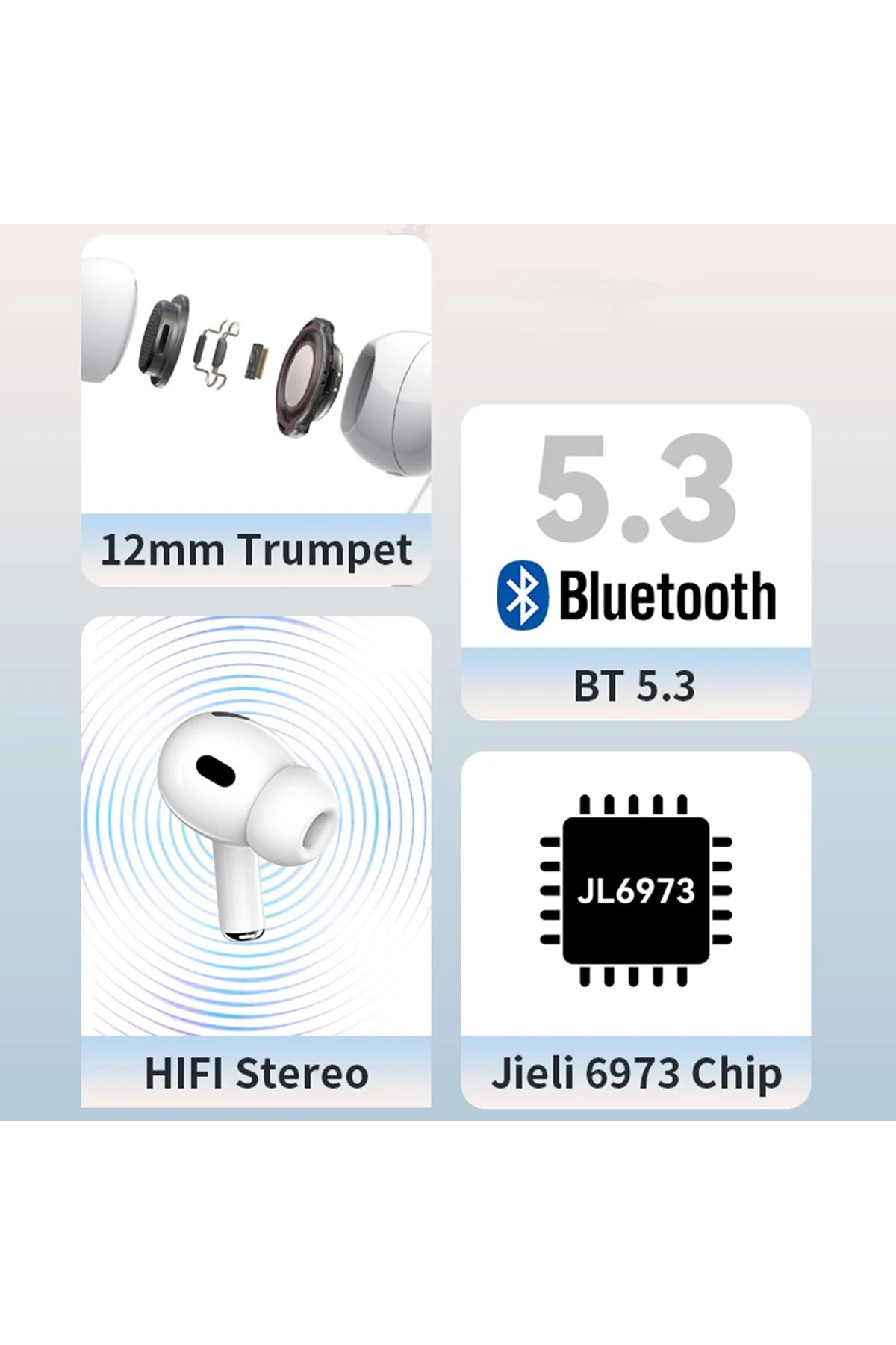 Yesido JB23 BT 5.3 TWS Kablosuz Airpods Kulaklık
