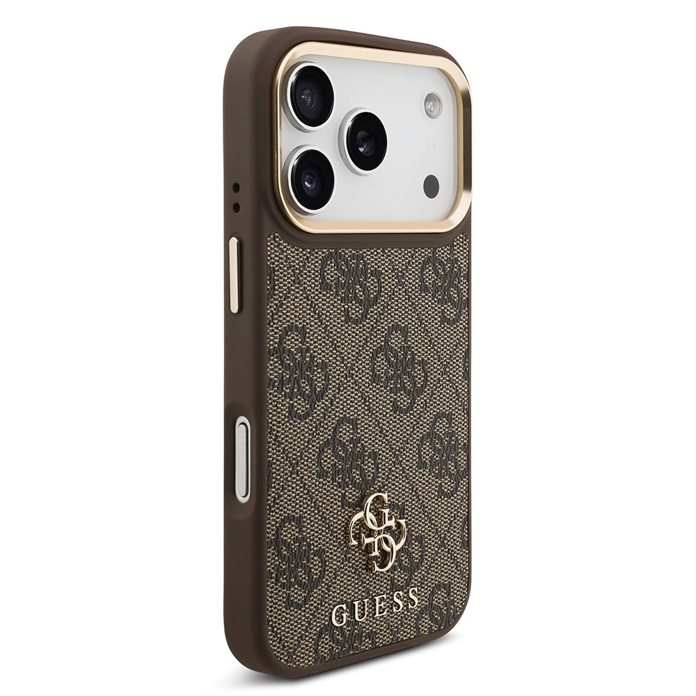 Apple iPhone 17 Pro Guess Orjinal Lisanslı 4G ve Yazı Logolu Kılıf + Ekran Koruyucu + Lens Koruyucu 3in1 Aksesuar Seti