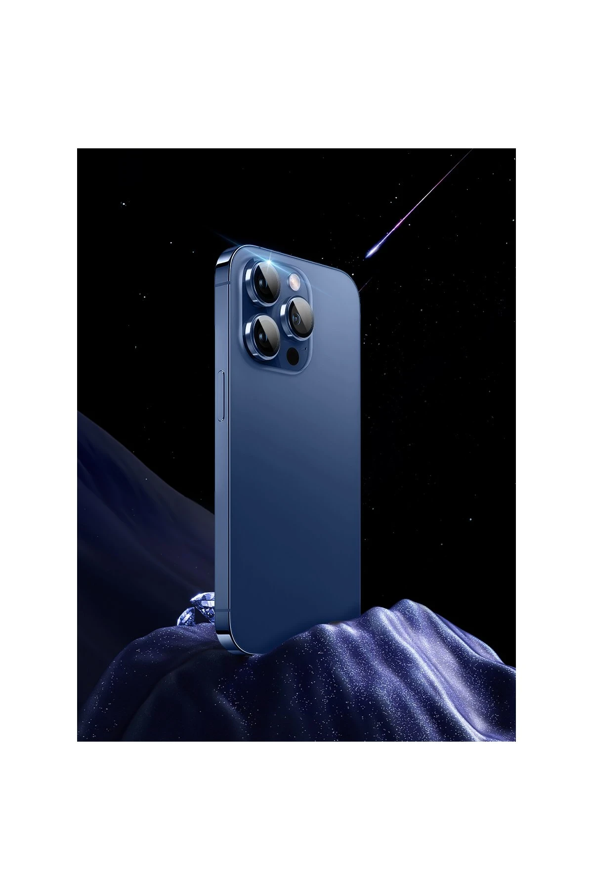 URR iPhone 16 Pro Max Sapphire PVDSS Kamera Lens Koruyucu