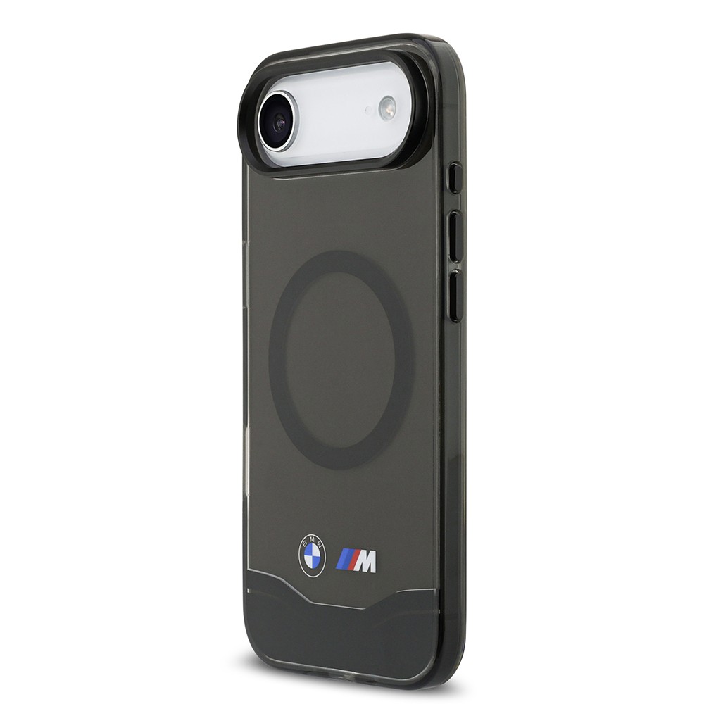 Apple iPhone 17 Air Kılıf BMW Orjinal Lisanslı M-safe Şarj Özellikli Metal Buton Tasarımlı Tranparan M Dizayn Kapak
