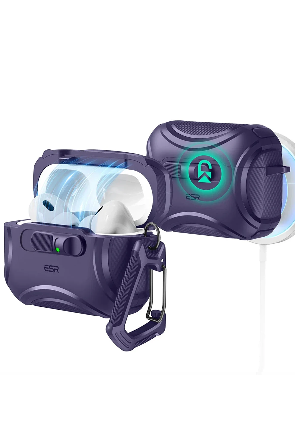 ESR Apple Airpods Pro 3 (3.nesil) Cyber FlickLock Magsafe Şarj Destekli Kilitli Kılıf