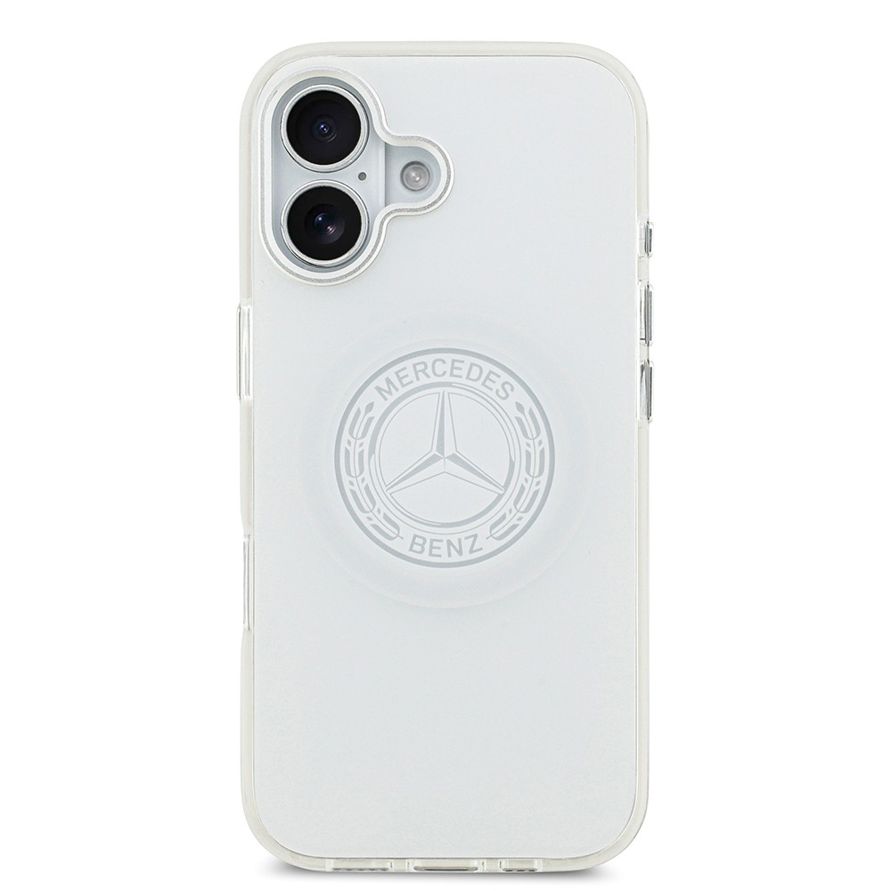 Apple iPhone 17 Kılıf Mercedes Benz Orjinal Lisanslı M-safe Şarj Özellikli Buzlu PC Nostaljik Yıldız Dizayn Kapak