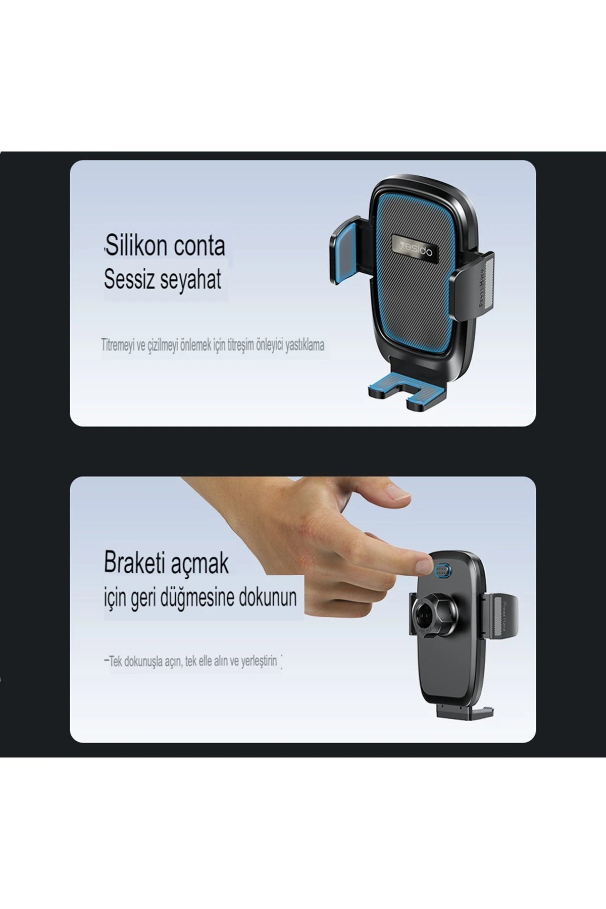 Yesido C241 Izgara Klipsli Araç Tutucu