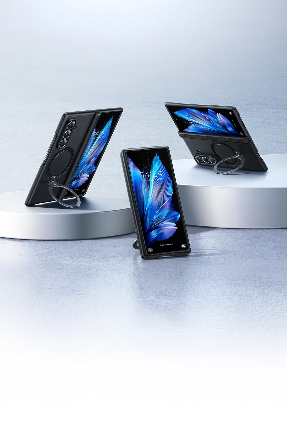 Torras Samsung Galaxy Z Fold 7 2 Adet Ekran Koruyuculu O Stand Spin Serisi Magsafe Kılıf