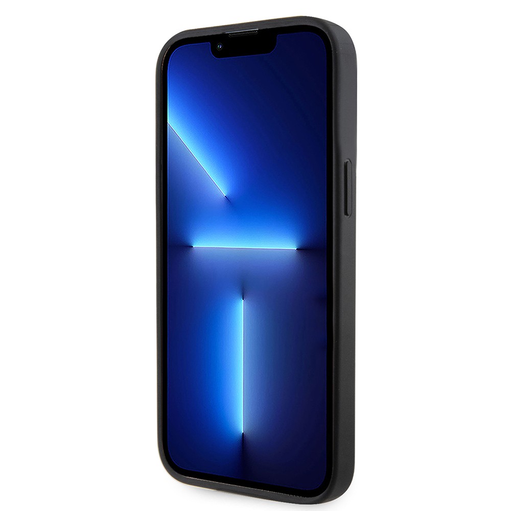 Apple iPhone 14 Pro Max Kılıf Guess Orjinal Lisanslı Taşlı Arka Yüzey Üçgen Logolu Kapak