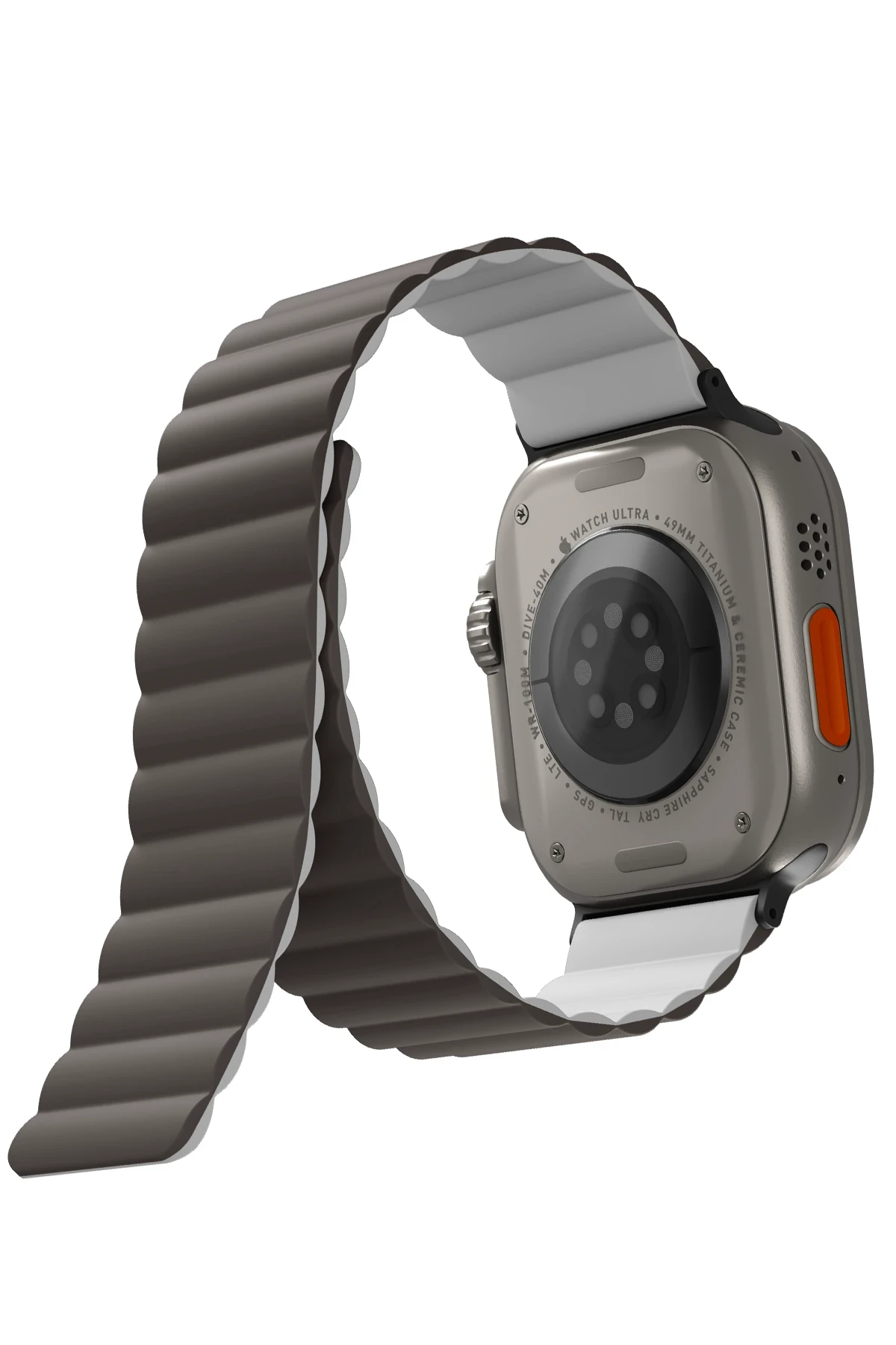 Uniq Watch Ultra 49mm Revix Reversible Manyetik Kordon - Gri-Beyaz
