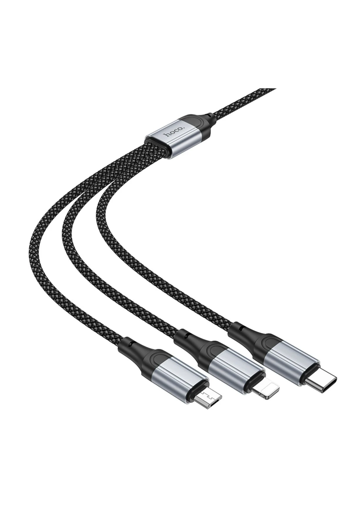 Hoco. X102 Fresh 1M 2.4A 3in1 USB to Type-C / Lightning ve Micro Çıkışlı Hızlı Şarj Data Kablosu