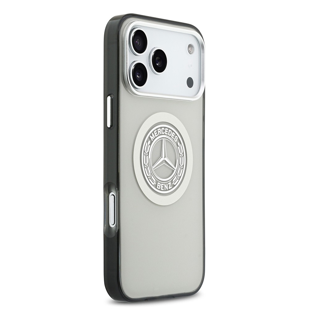 Apple iPhone 17 Pro Max Kılıf Mercedes Benz Orjinal Lisanslı M-safe Şarj Özellikli Çift Katmanlı PC Nostaljik Yıldız Dizayn Kapak