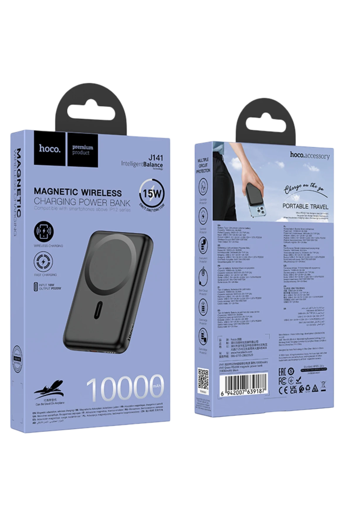 Hoco. J141 Grace 10.000 mAh PD 20W Magsafe Powerbank