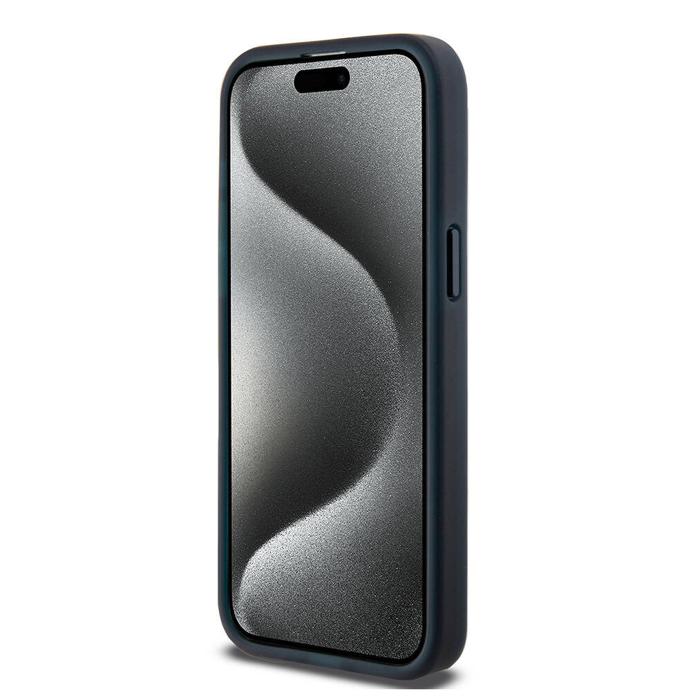 Apple iPhone 15 Pro Max Kılıf TUMI Orjinal Lisanslı M-safe Şarj Özellikli Buzlanmış Saydam Fırça Kamuflajı Desenli Kapak
