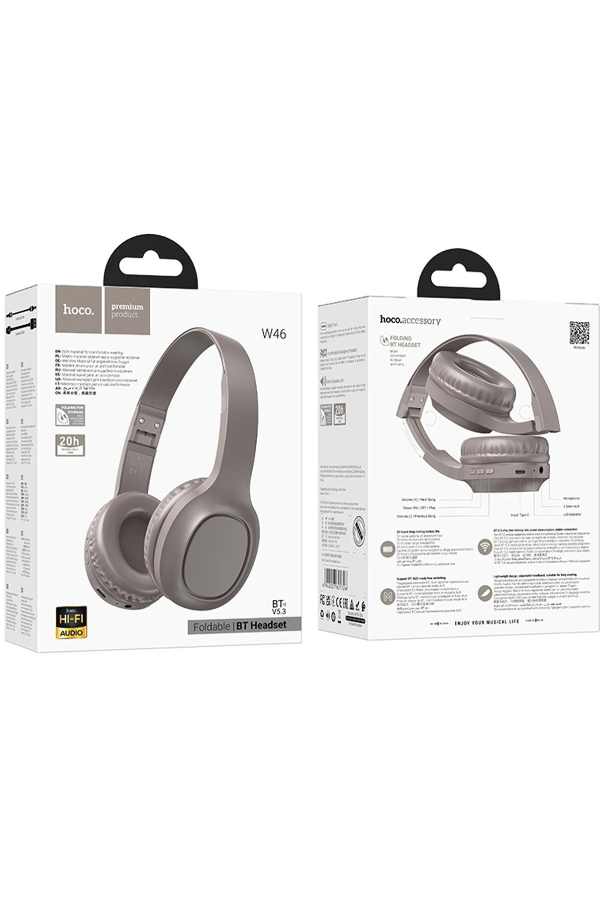 Hoco. W46 Charm Aux Destekli Bluetooth Kablosuz Kulaklık