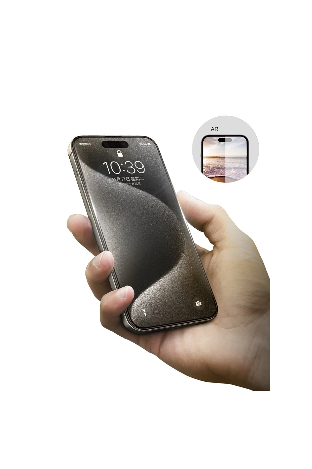 URR iPhone 16 Pro 3D Anti Reflection AR Ultra HD Cam Ekran Koruyucu