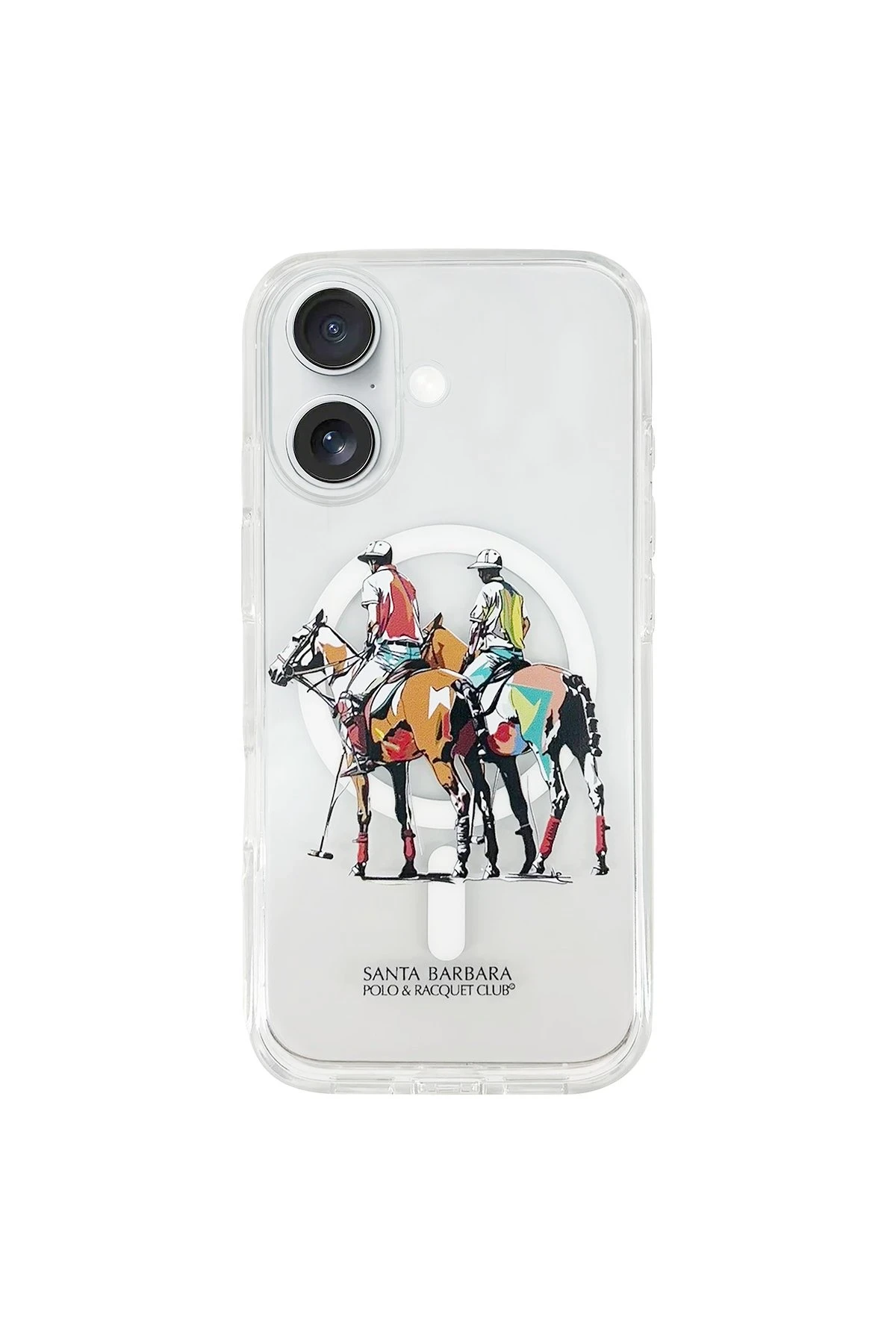 Santa Barbara Polo Racquet Club iPhone 16 Willie Şeffaf Magsafe Kapak - Geometry