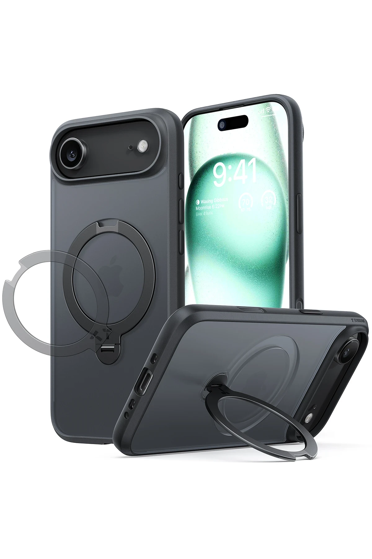 Torras Apple iPhone 17 Air O Stand Spin Serisi Magsafe Kılıf
