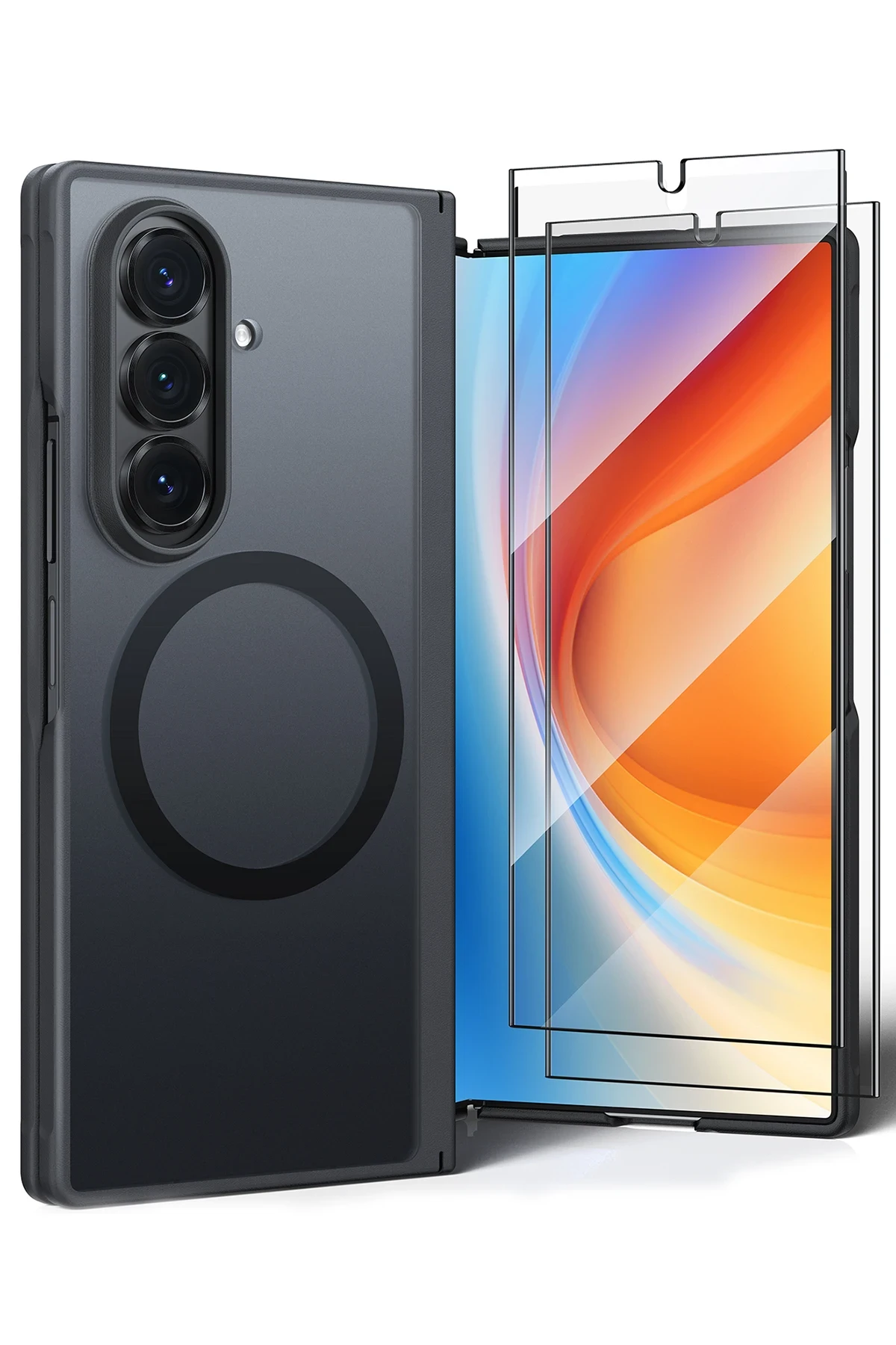 Torras Samsung Galaxy Z Fold 7 2 Adet Ekran Koruyuculu Guardian Magsafe Kılıf
