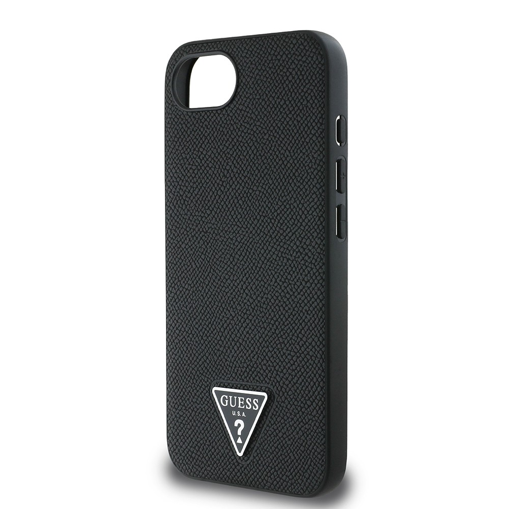 Apple iPhone 16E Kılıf Guess Orjinal Lisanslı M-safe Şarj Özellikli Grained Triangle Kapak