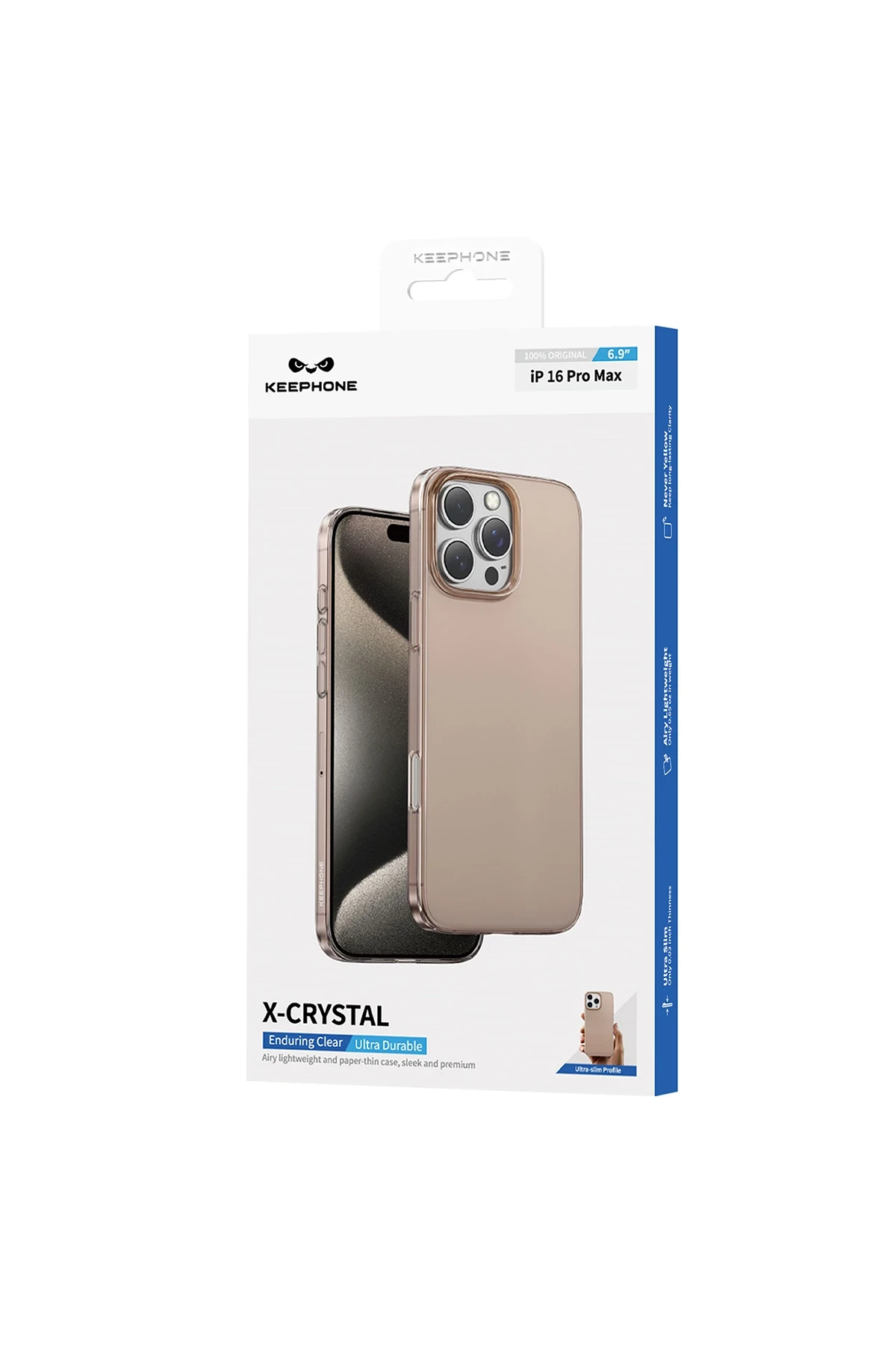 Keephone iPhone 16 Pro Max X-Crystal Slim Kılıf