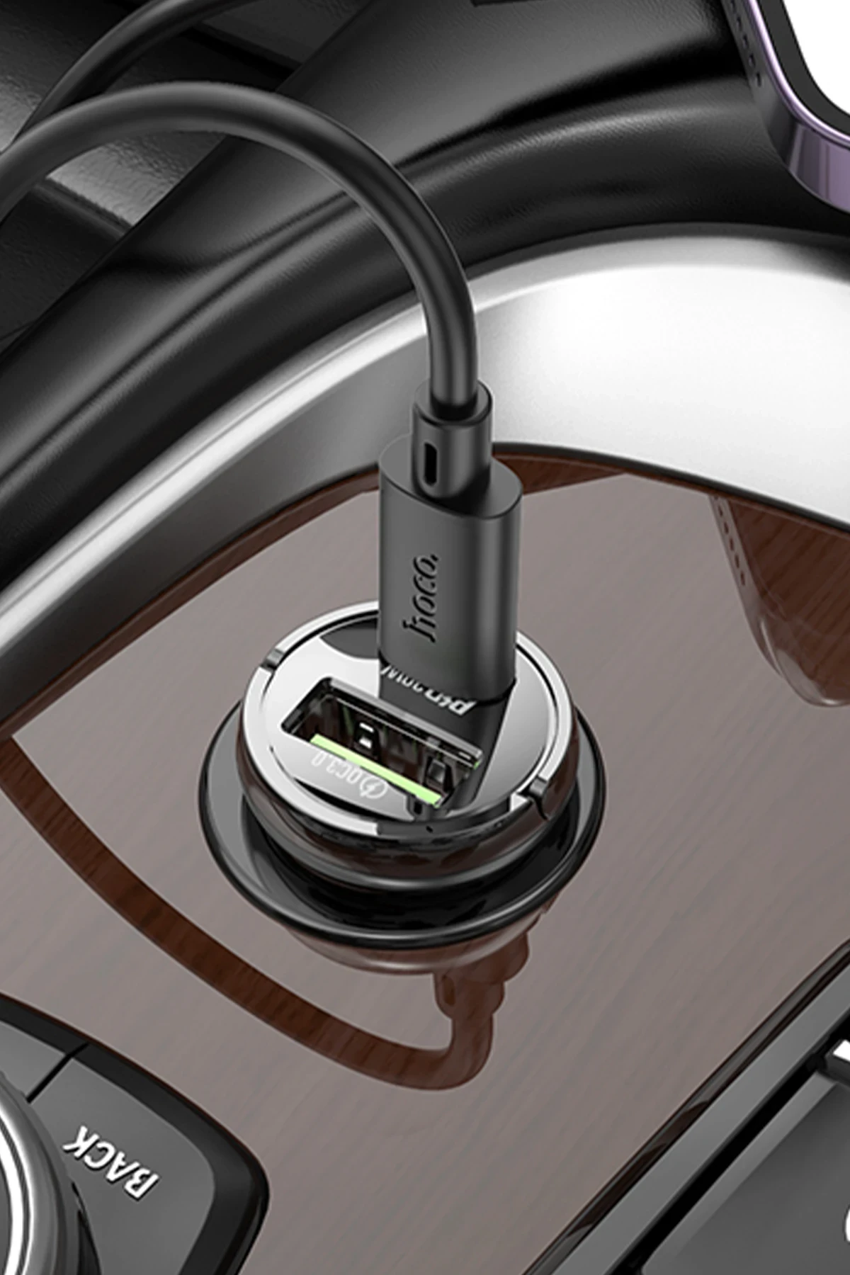 Hoco. Z53A PD 30W Type-C ve USB Çıkışlı Araç Şarjı