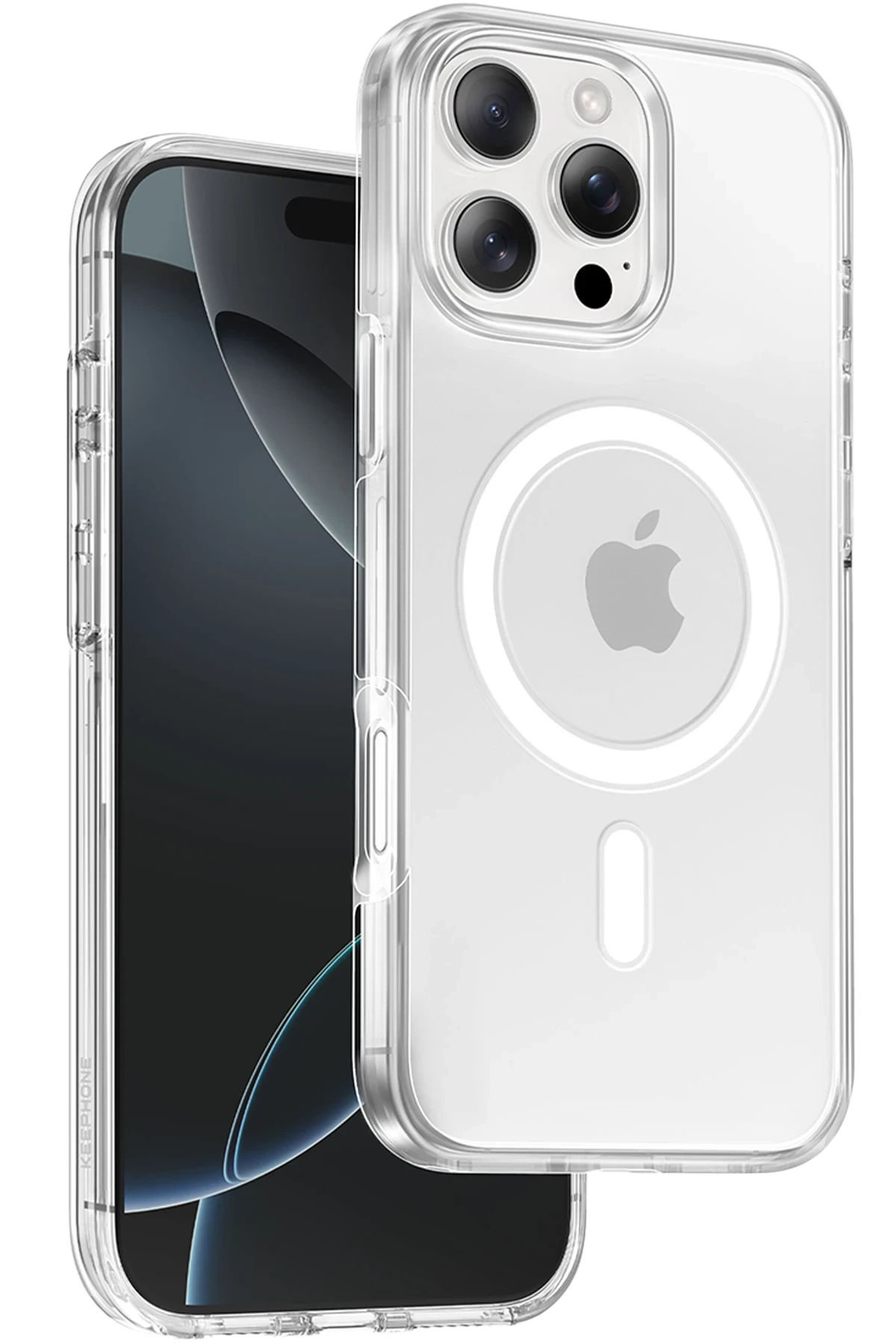Keephone iPhone 16 Pro Max Non Yellow Şeffaf Magsafe Kılıf