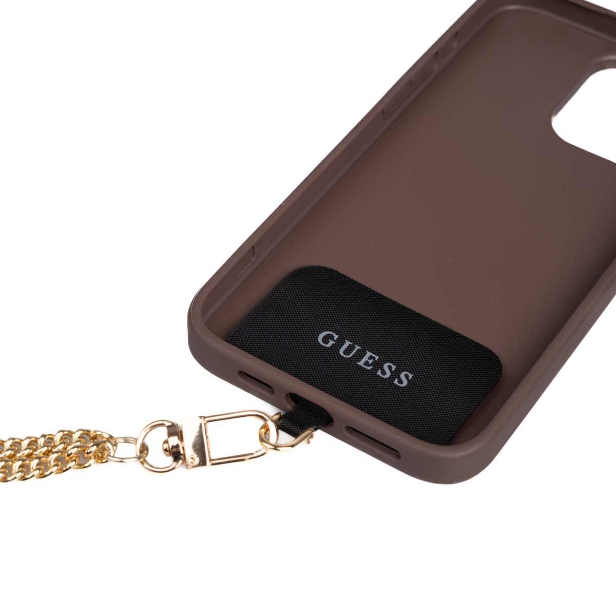 Apple iPhone 15 Plus Kılıf Guess Orjinal Lisanslı PU Deri 4G Büyük Metal Logolu Çapraz Vücut Askılı Kapak