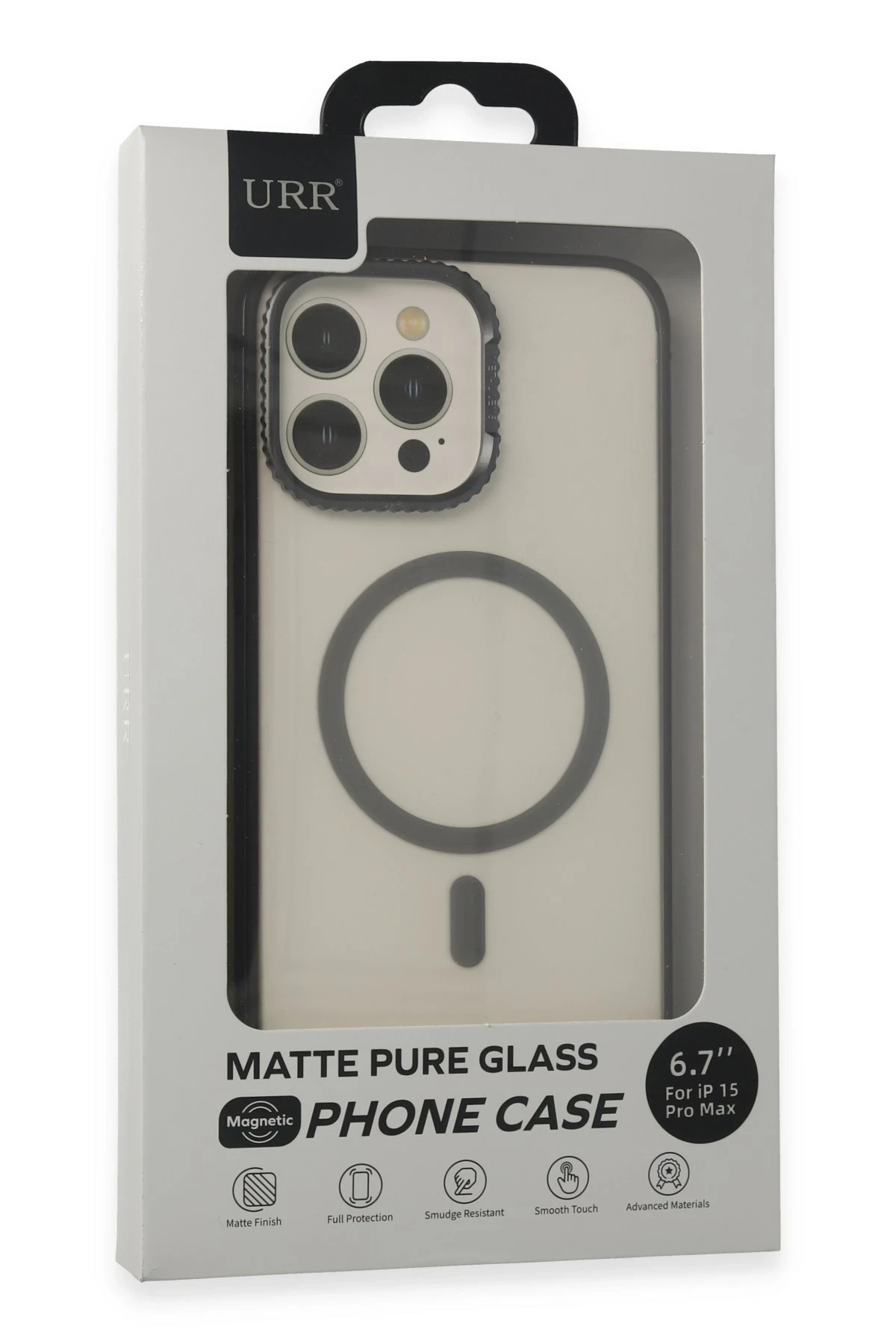 URR iPhone 15 Pro PVDSS Lens Titanium Edge Magsafe Kapak