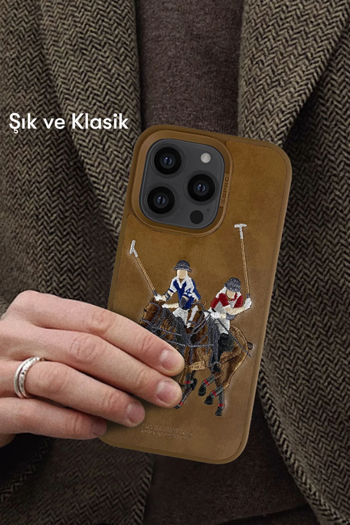 Santa Barbara Polo Racquet Club iPhone 14 Pro Max Jockey Deri Kapak