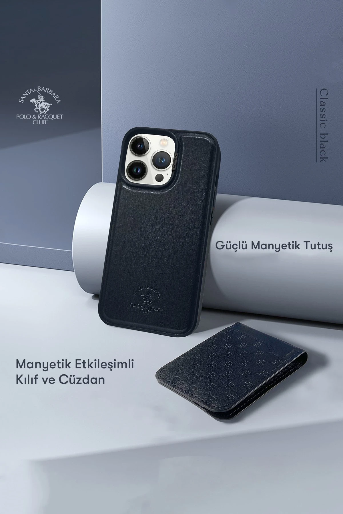 Santa Barbara Polo Racquet Club iPhone 13 Pro Max Timothy Cüzdanlı Standlı Kapak