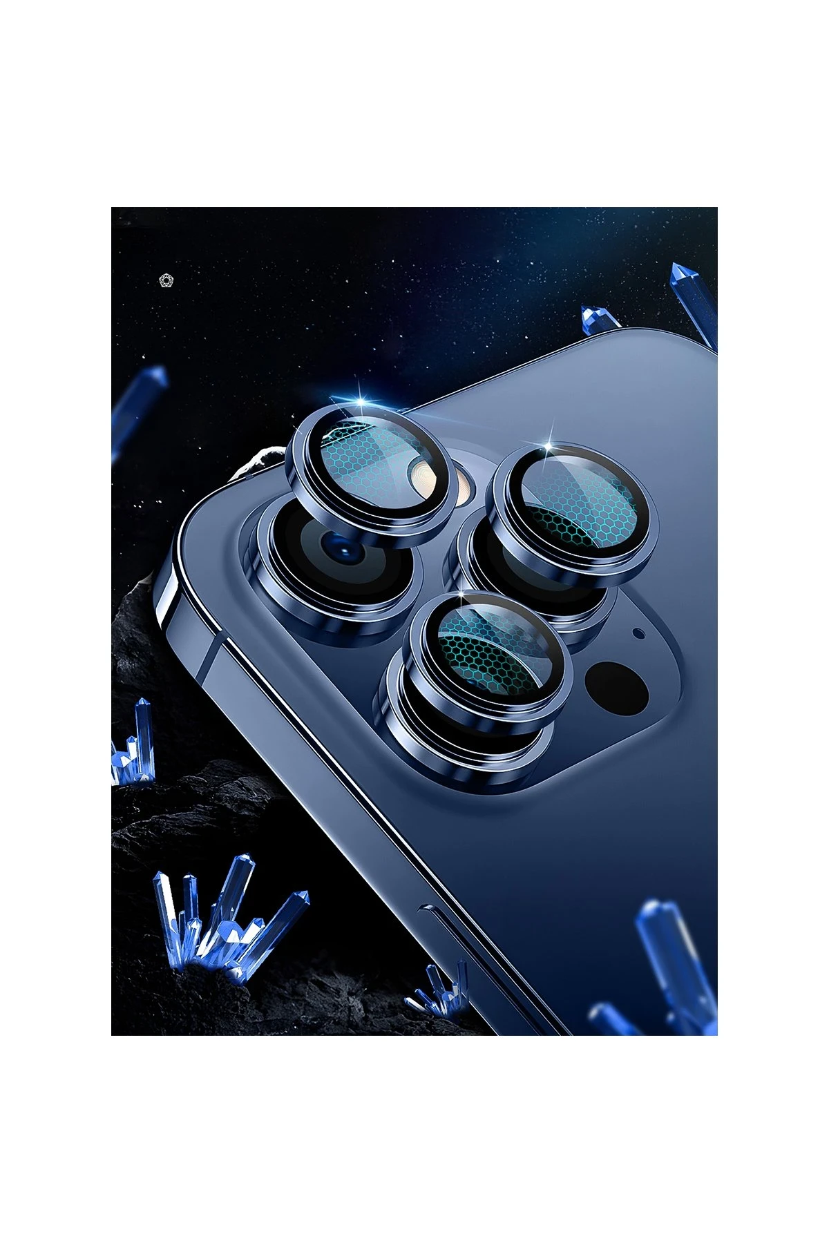 URR iPhone 16 Pro Max Sapphire PVDSS Kamera Lens Koruyucu