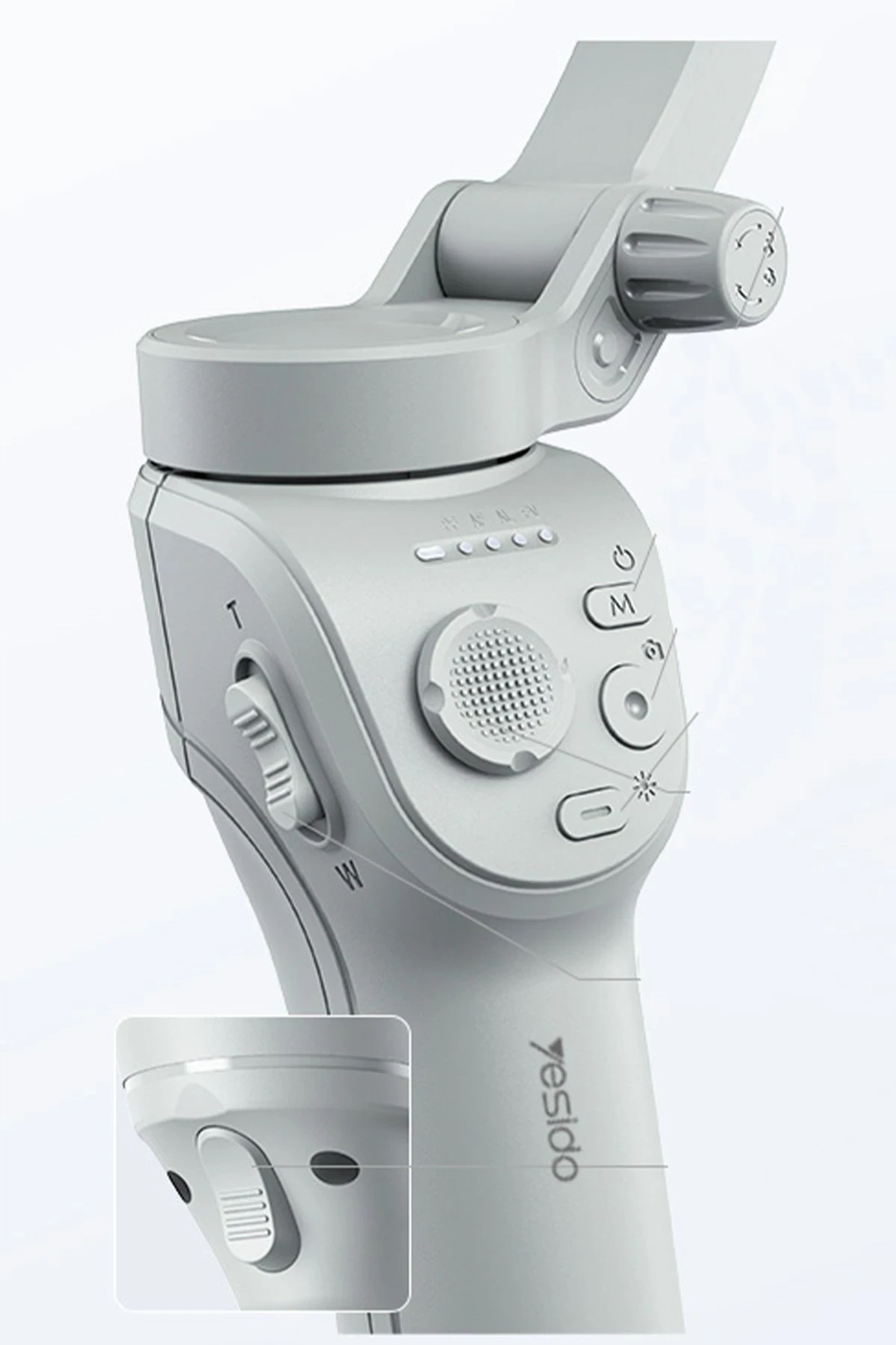 Yesido SF18 360 Derece Otomatik Yüz Takipli Tripodlu BT 5.0 Selfie Gimbal
