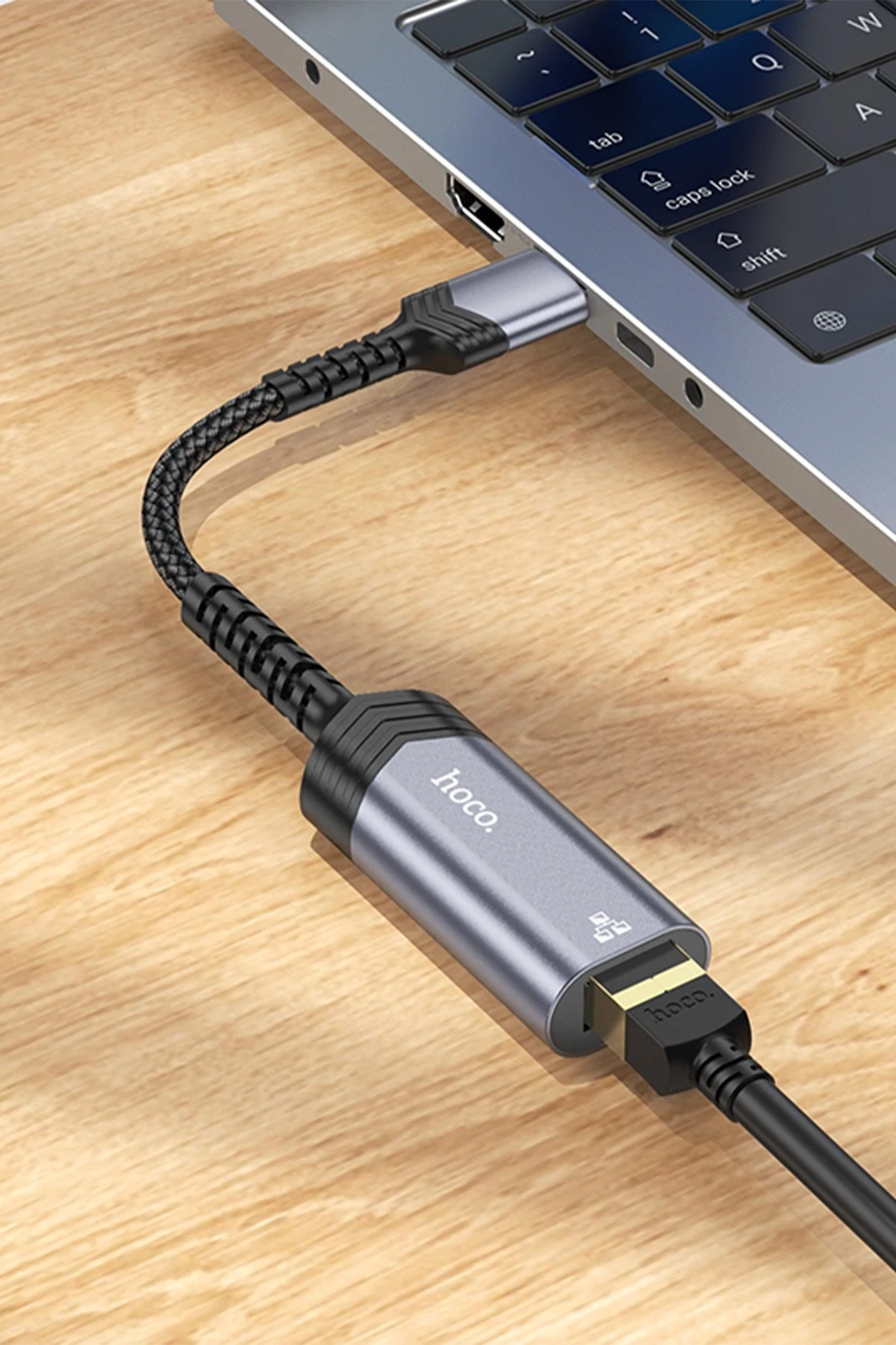 Hoco. UA26 Tak Çalıştır USB to RJ45 100 Mbps Ethernet Dönüştürücü