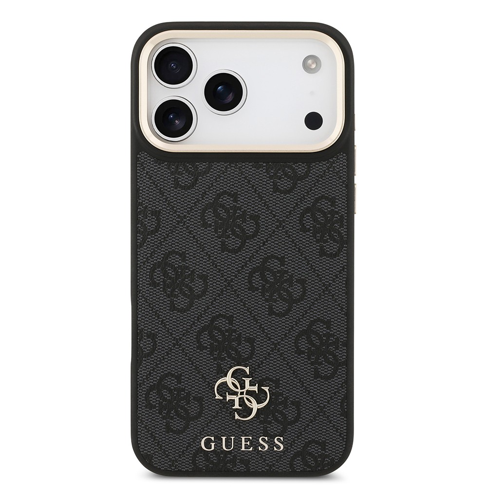 Apple iPhone 17 Pro Max Guess Orjinal Lisanslı 4G ve Yazı Logolu Kılıf + Ekran Koruyucu + Lens Koruyucu 3in1 Aksesuar Seti