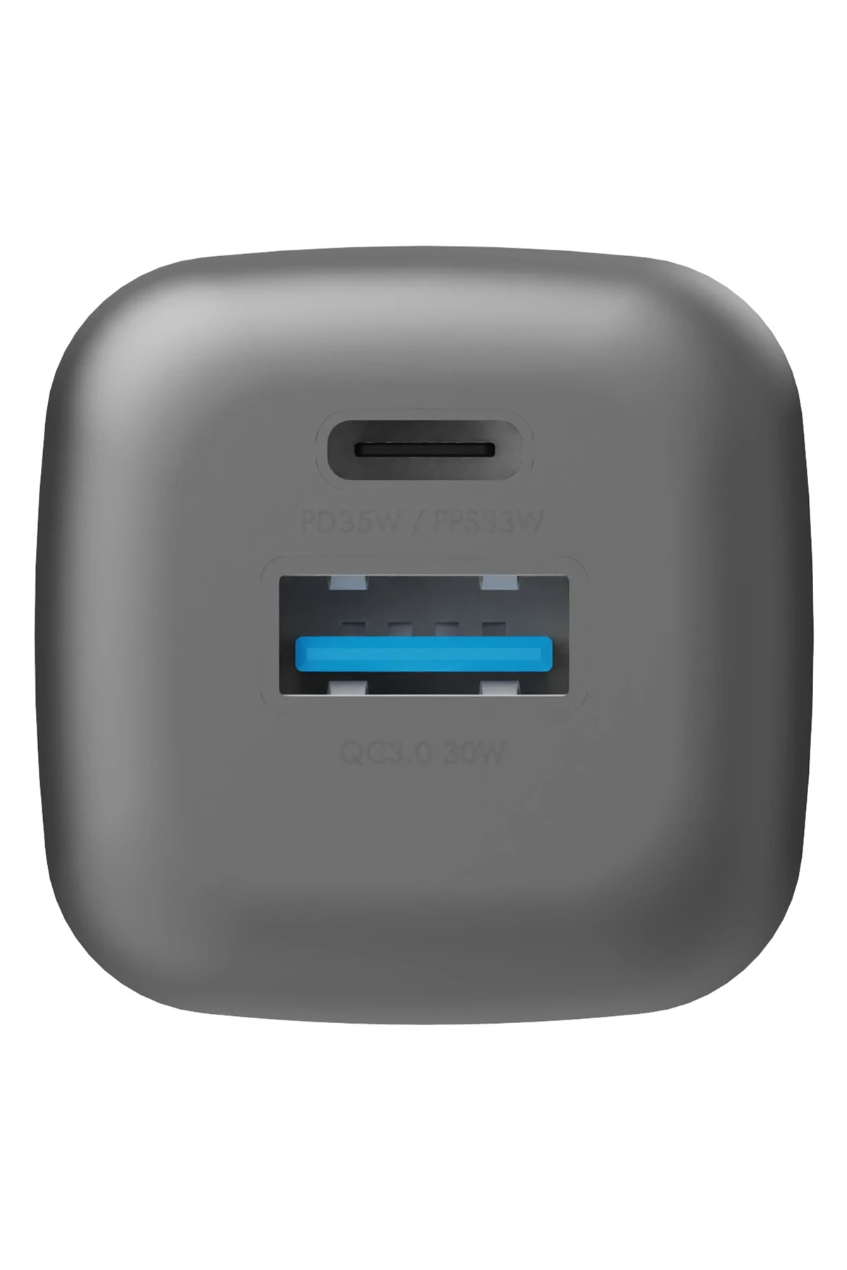 Energea AmpCharge GaN35 35W Type-C ve 30W USB 3.0 Çıkışlı Hızlı Şarj Aleti