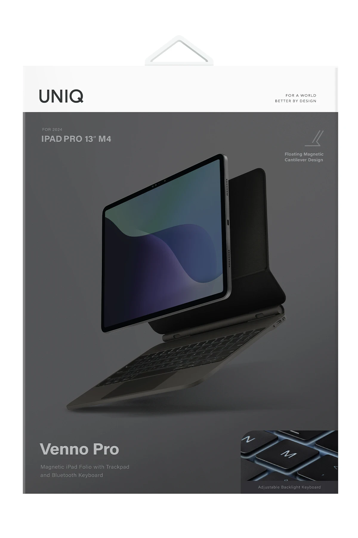 Uniq iPad Pro 13 (2024) Venno Pro Manyetik Klavyeli Tablet Kılıfı