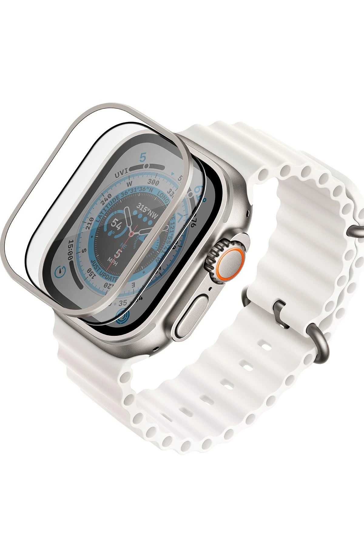 Uniq Watch Ultra 49mm Optix Duo Pro Anti Reflective Camlı Çelik Kasa Koruyucu