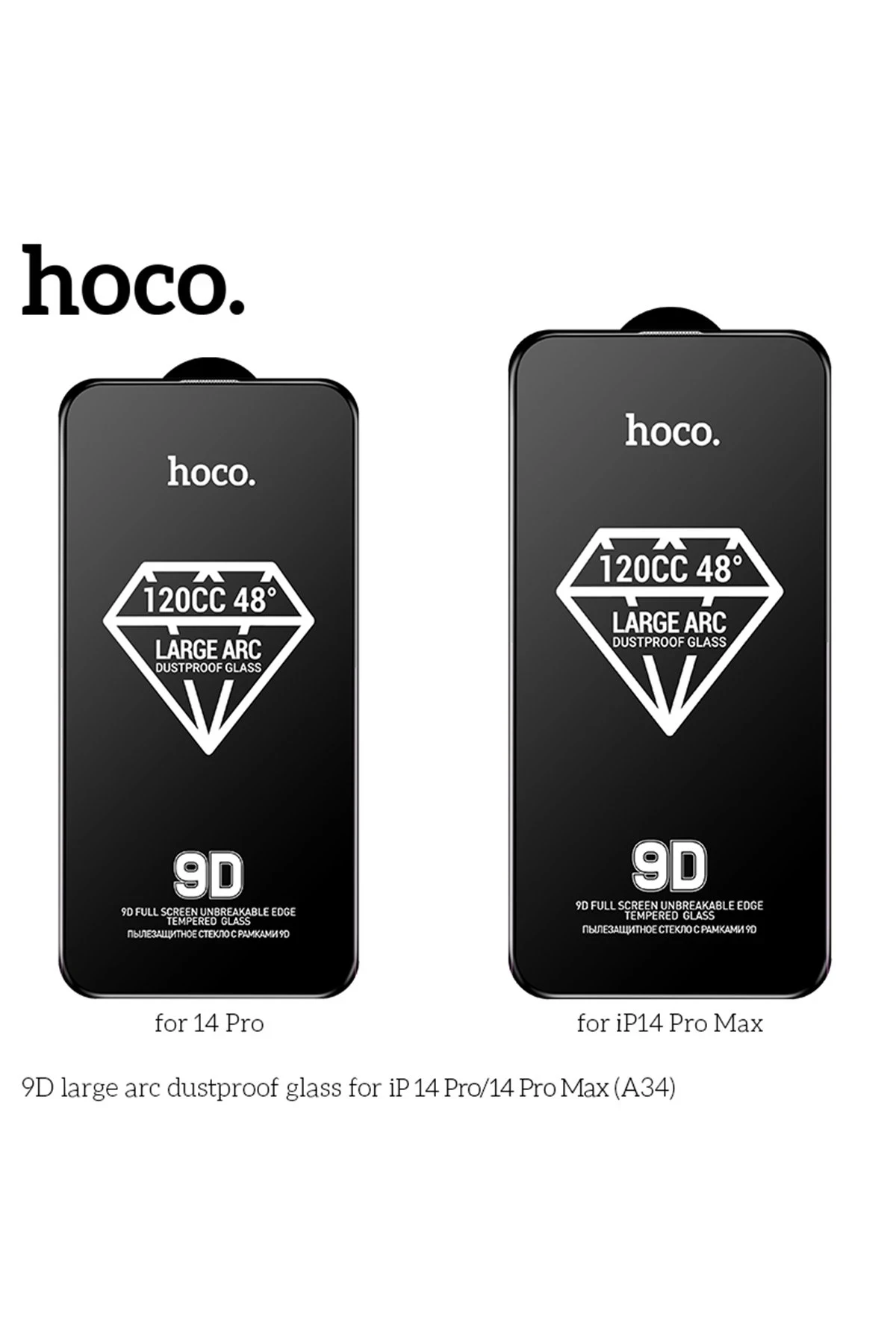 Hoco. iPhone 14 Pro 9D Dustproof Cam Ekran Koruyucu