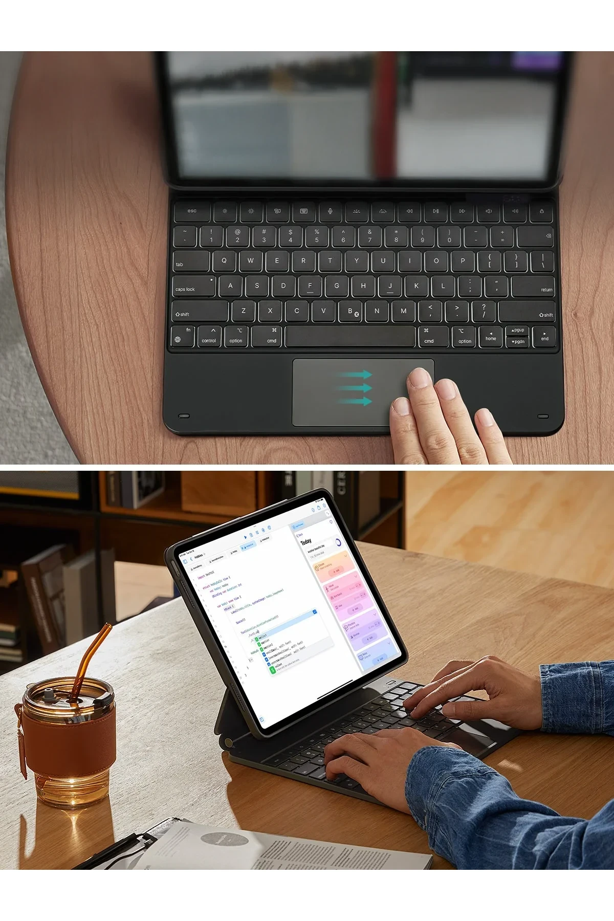 ESR Apple iPad Pro 13 (2024) Rebound Manyetik Klavyeli 360 Tablet Kılıfı