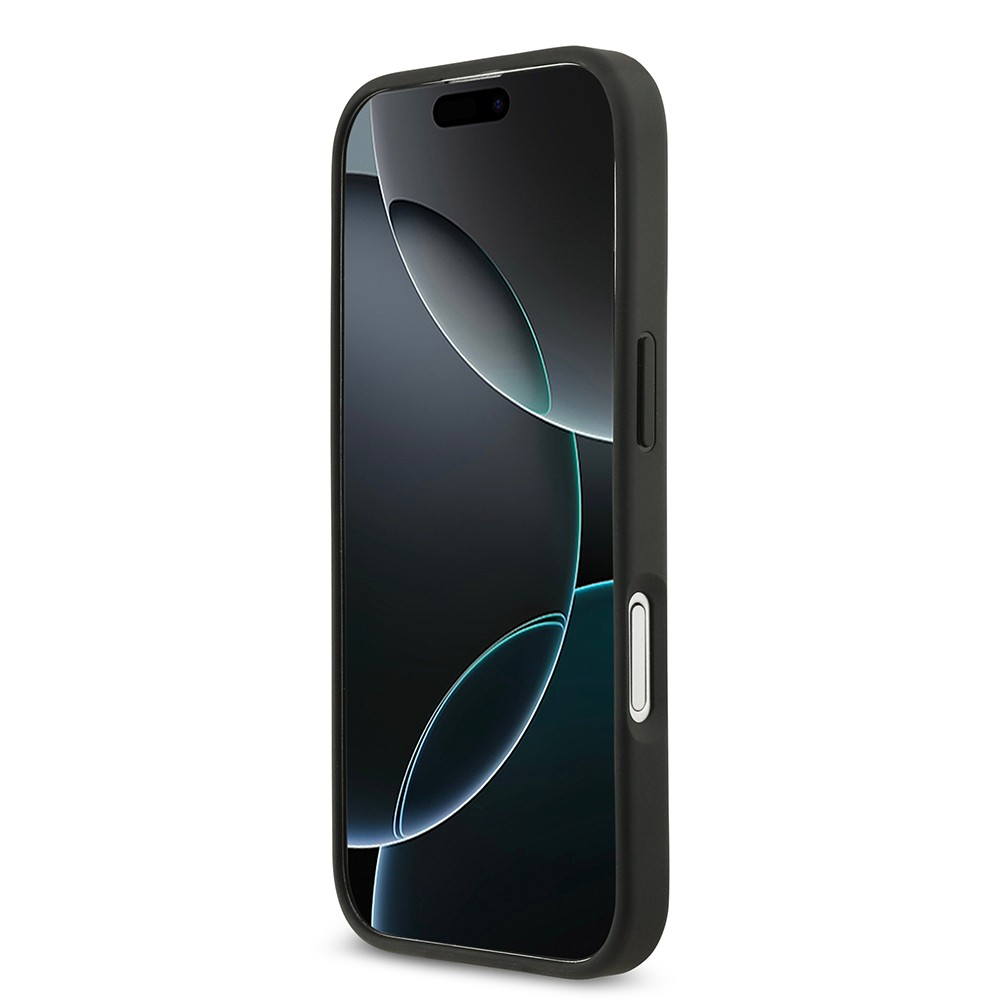 Apple iPhone 17 Kılıf Guess Orjinal Lisanslı Taşlı Arka Yüzey Üçgen Logolu Kapak