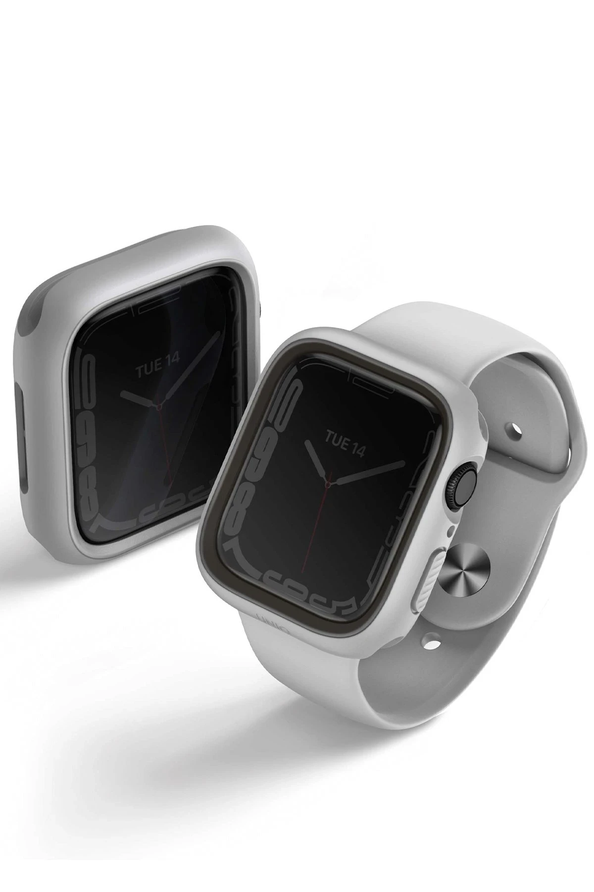 Uniq Watch 41mm Moduo Camlı Kasa Ekran Koruyucu - Gümüş-Gri
