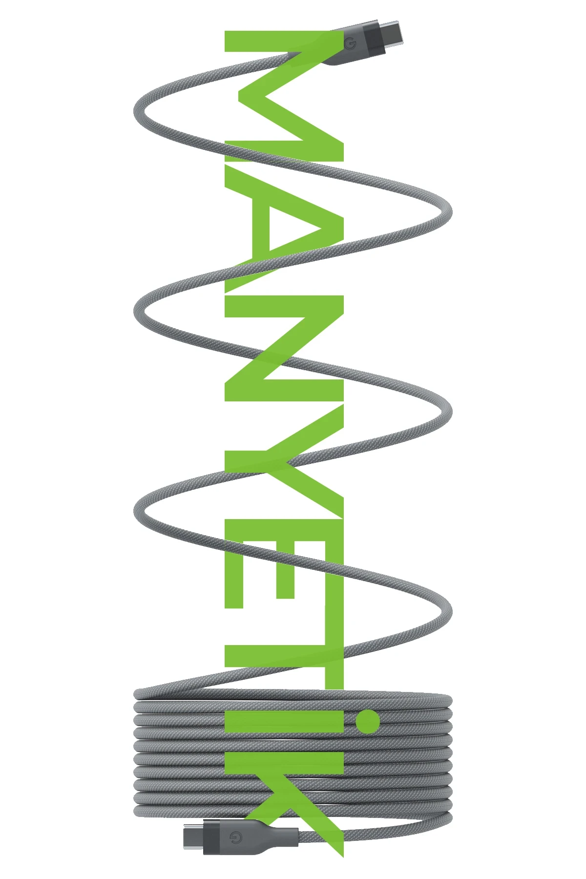 Energea Helix 1.5M 100W Manyetik Katlanma Özellikli Type-C to Type-C PD Hızlı Şarj Kablo