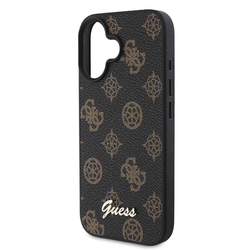 Apple iPhone 16 Plus Kılıf Guess Orjinal Lisanslı M-safe Şarj Özellikli Yazı Logolu Peony Kapak