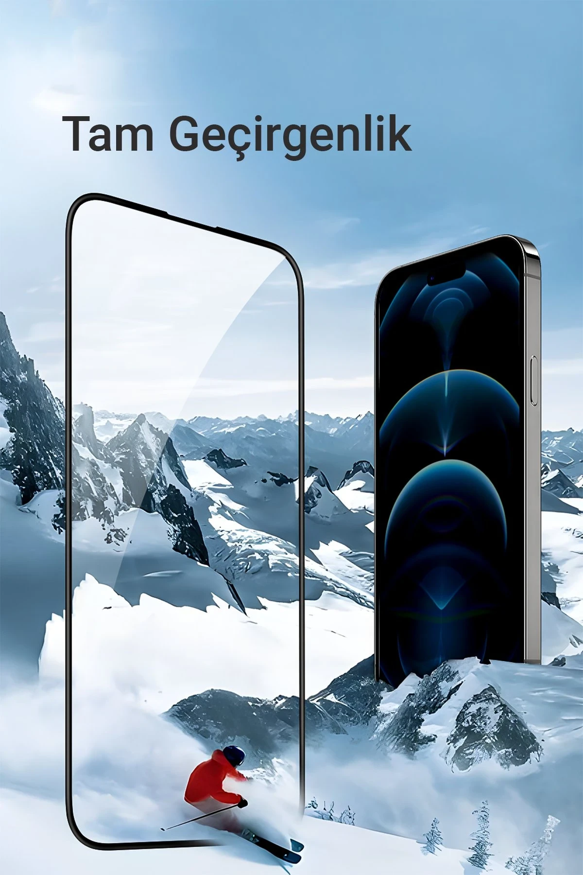 URR iPhone 14 Pro 2.5D Antistatik Silkscreen Cam Ekran Koruyucu