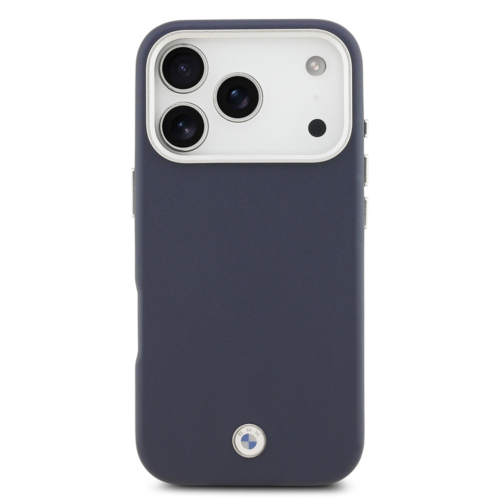 Apple iPhone 17 Pro Kılıf BMW Orjinal Lisanslı M-safe Şarj Özellikli Metal Logolu Tam Kaplama Deri Kapak