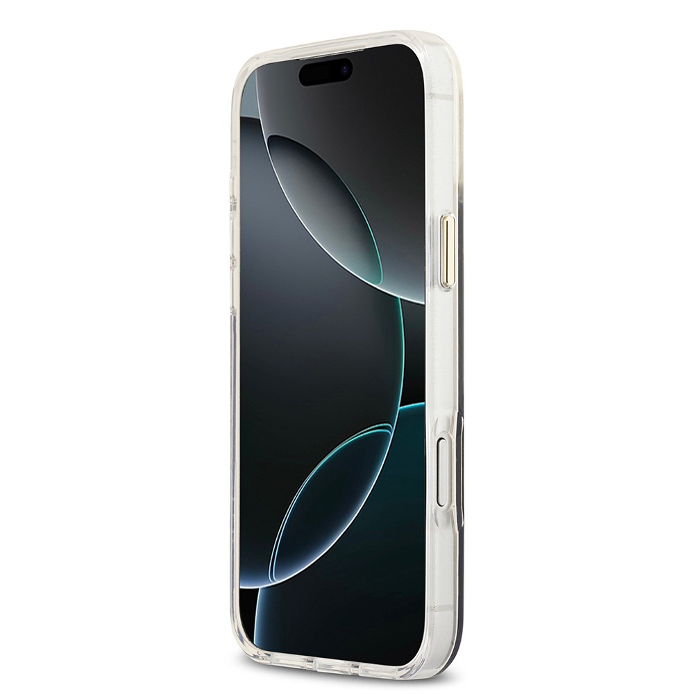Apple iPhone 17 Pro Kılıf Guess Orjinal Lisanslı M-safe Şarj Özellikli 4G Desenli Simli Silikon Kapak